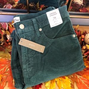 NWT Women’s J Crew Vintage Straight Corduroy Pants, Size 6/28